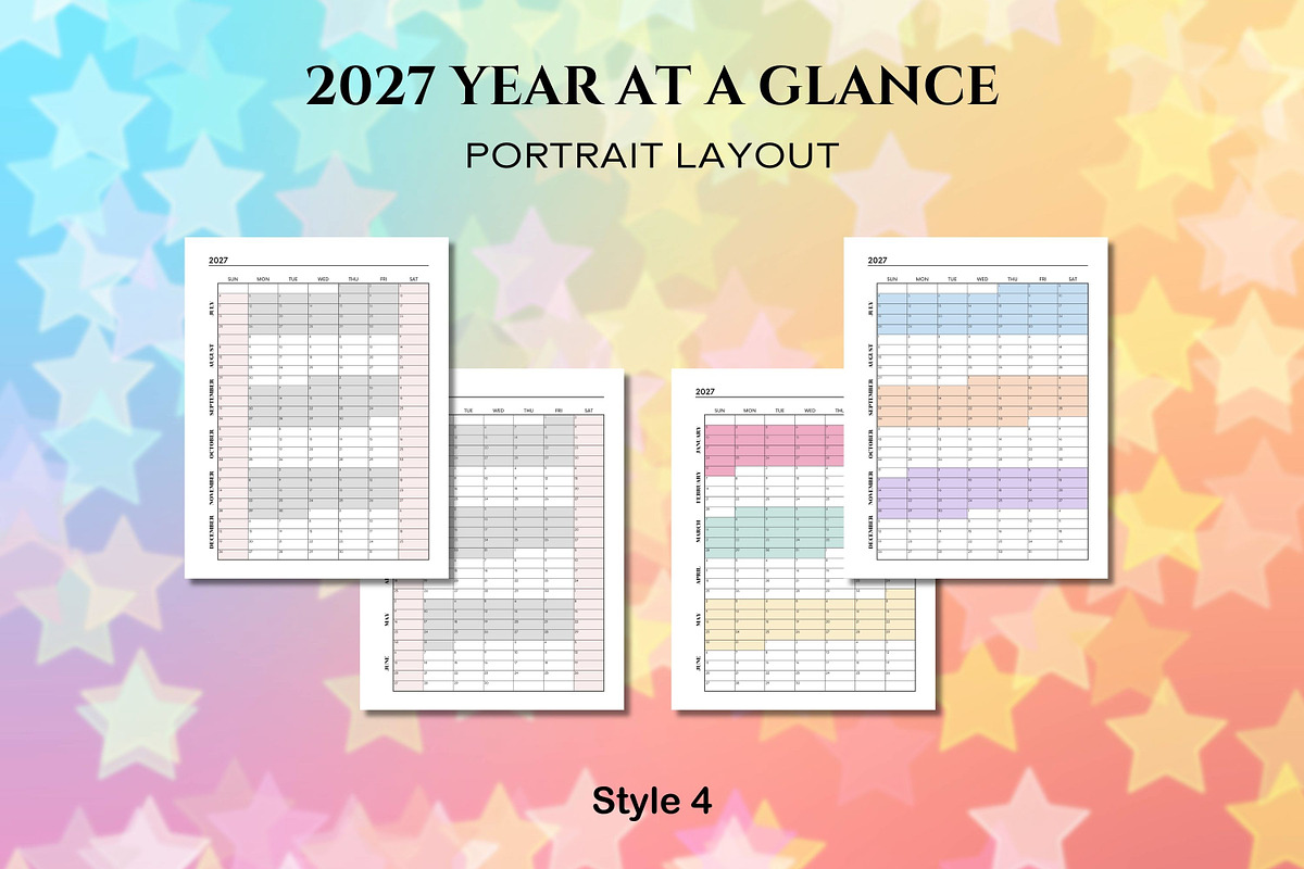 2027 Yearly at a Glance - Canva, a Templates & Theme by Adalin Shop (Photo 10 of 12)