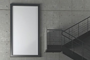 Rectangular Poster on Wall Mockup, an Advertising Mockup by skybluecreative (Thumbnail 2 of 2)