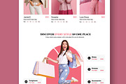 Fashion Landing Page Design, a Landing Page Template by CreativeShaper (Thumbnail 4 of 6)