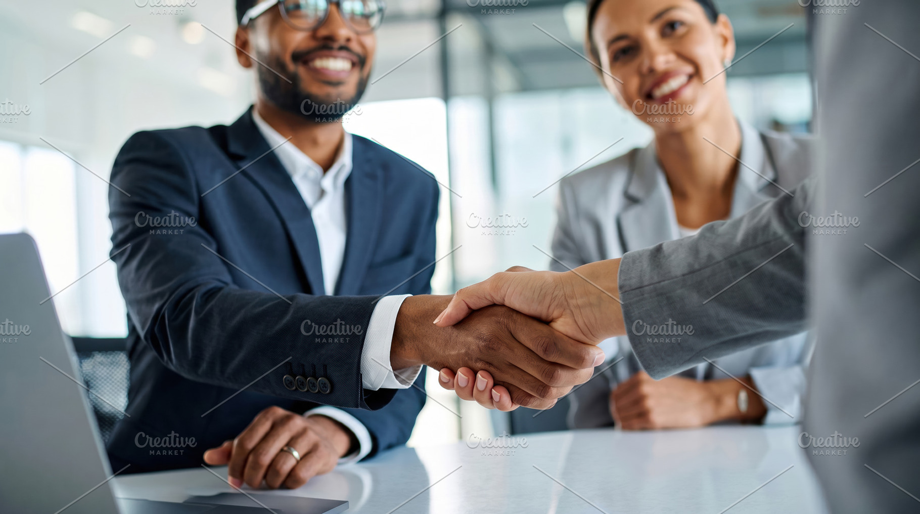 Business Handshake During Office Meeting, a Business Photo by Davizro's Market