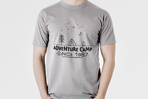 Trendy Camping Label 3 Pattern