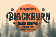 Blackburn - Vintage Font, a Script Font by Alpaprana (Thumbnail 1 of 13)