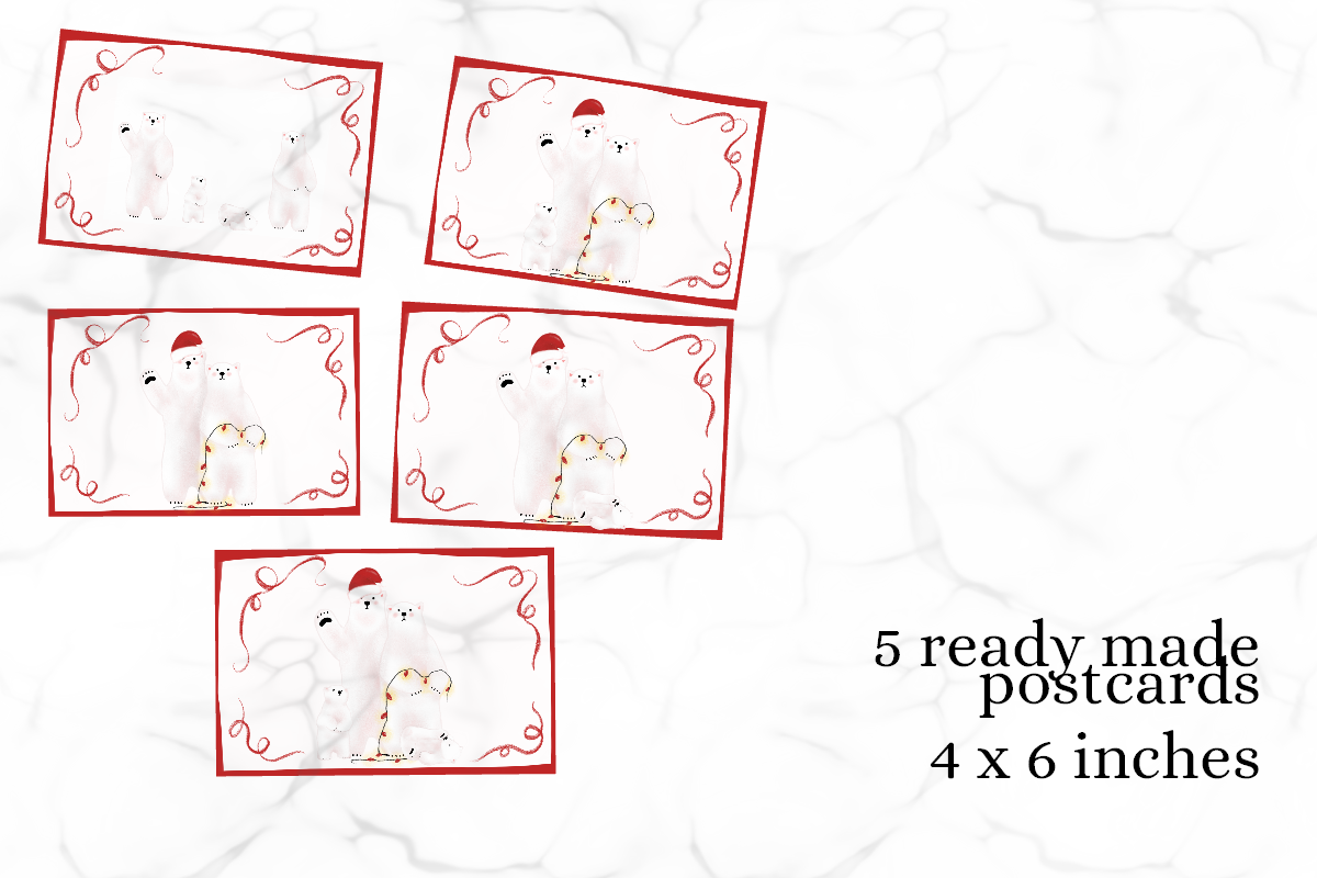 Holiday Polar Bears, an Animal Illustration by Tubigan Art (Photo 6 of 7)