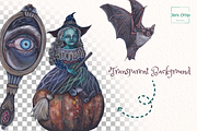 Vintage Halloween Clipart, an Illustration by MariaOrtegaDigitals (Thumbnail 2 of 7)