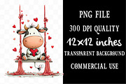 Whimsical Valentine Couple Clipart, an Illustration by Designking (Thumbnail 4 of 5)