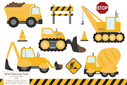 Sunshine Construction Trucks, an Illustration by Amanda Ilkov (Thumbnail 1 of 2)