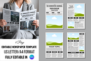 Vintage Newspaper Template, a Magazine Template by ZoloDesignHub (Thumbnail 1 of 9)