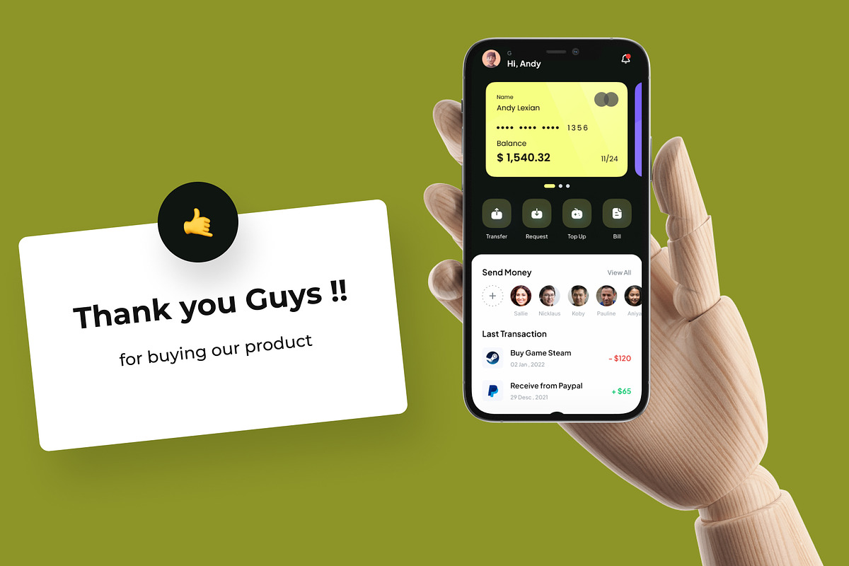 Ngopay - Wallet Apps UI Kits, an UI Kit Template by Minialis (Photo 6 of 6)