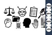 Cybersecurity Icon Vector Set, an Illustration by designvectx (Thumbnail 1 of 3)