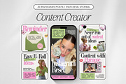 Content Creator Instagram Templates, a Social Media Template by ZenSocialDesigns (Thumbnail 1 of 9)