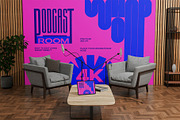 Podcast Room Mockup, an iPad Mockup by zphotographystudio (Thumbnail 4 of 4)