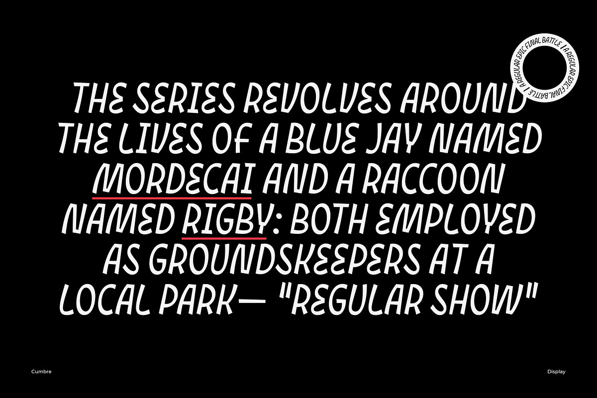 Cumbre | Slanted Wavy Display Font, a Sans Serif Font by Antipixel Type Studio (Photo 12 of 16)