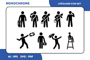Lifeguard Icon Beach Rescue Vector, a Solid Icon by Fontmine Studio (Thumbnail 1 of 3)