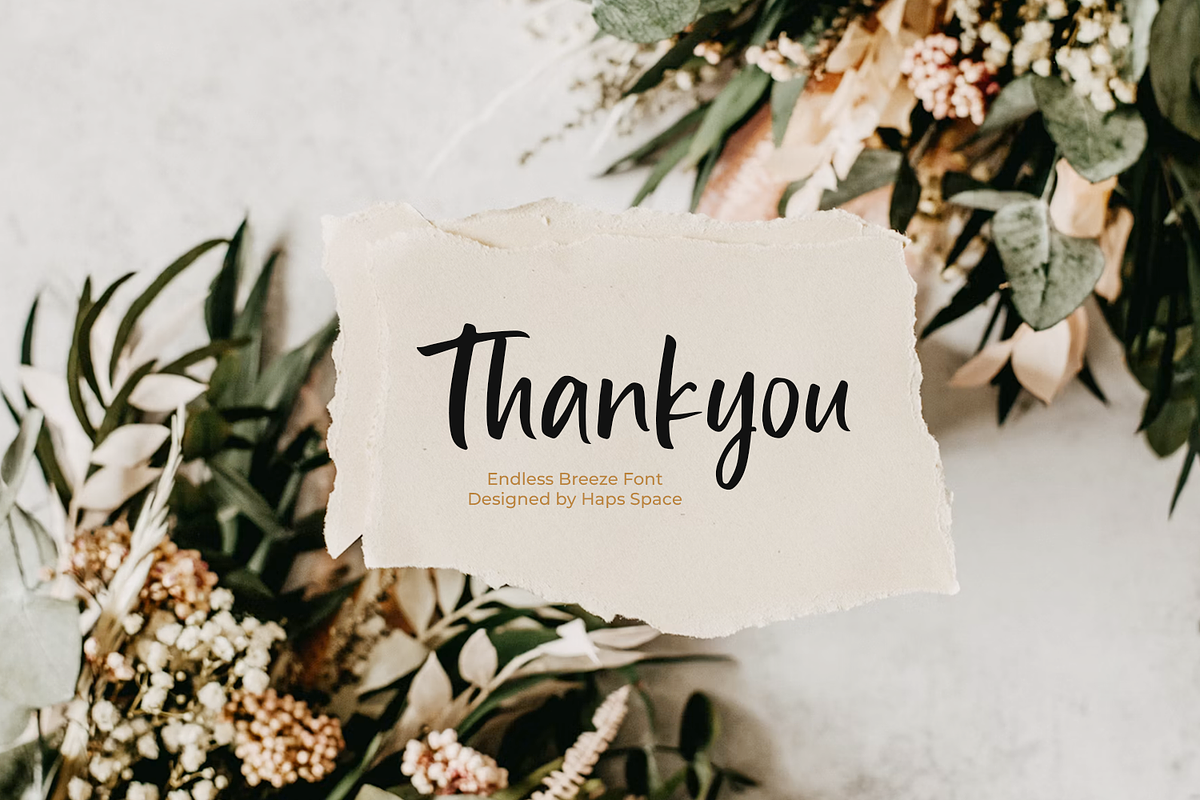 Endless Breeze Natural Handwritten, a Handwritten Font by Haps Space (Photo 8 of 8)