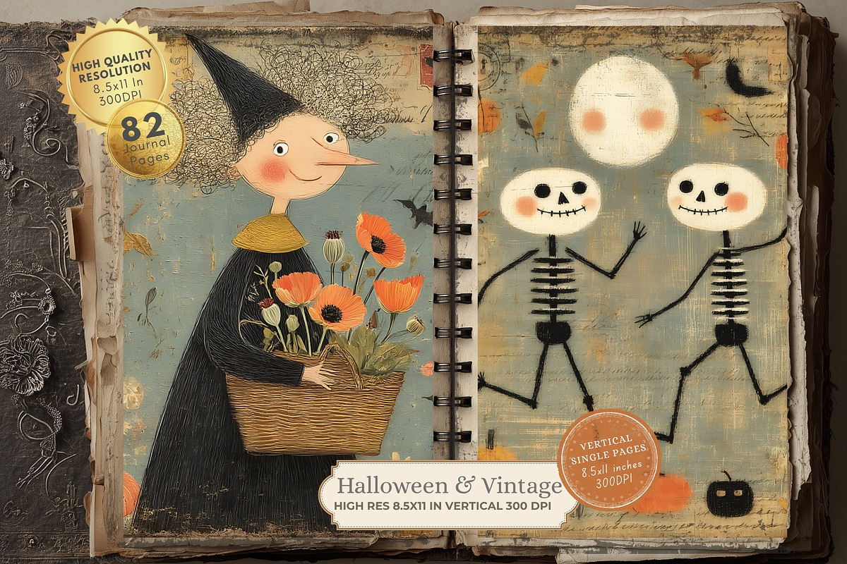 Halloween Ephemera Vintage Autumn, a Seasonal Illustration by Nicole Branger Art (Photo 5 of 12)