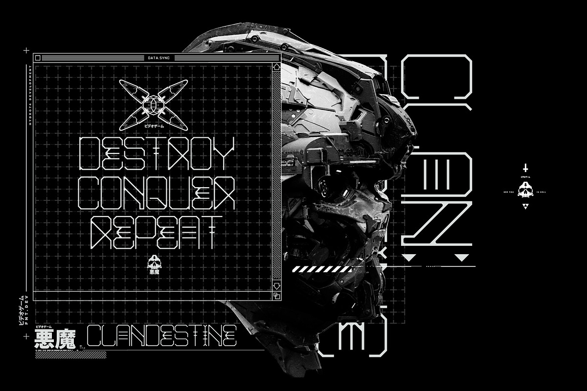 Clandestine, a Font by Hydro74 (Photo 3 of 4)