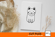 Black & White Cat Bundle 6 Designs, an Illustration by LaserCutano (Thumbnail 7 of 7)