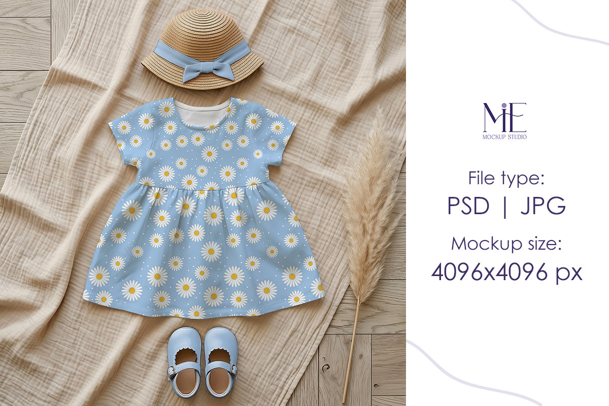 Cotton Fabric Dress Mock up, a Shirt Mockup by Mie Mockup Studio (Photo 5 of 7)
