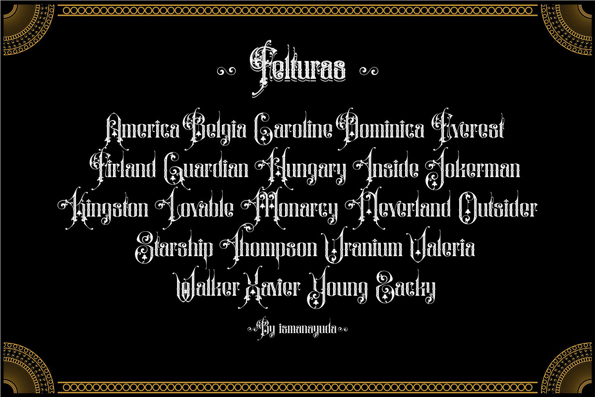 FELTURAS, a Blackletter Font by ismanayuda (Photo 5 of 6)