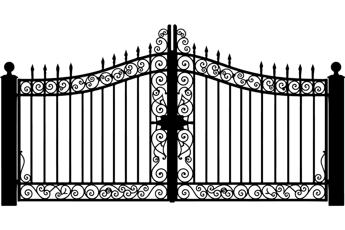 Ornamental Metal Fence Design Vector, an Object Graphic by Designer_Momina (Photo 13 of 13)