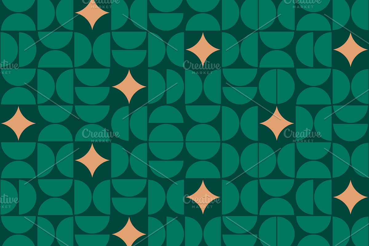 Christmas Bauhaus Seamless Pattern, a Pattern Graphic by Elena Pimukova (Photo 4 of 4)