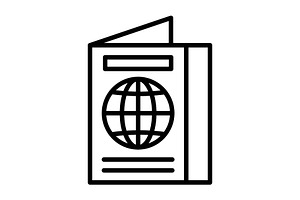 Passport Line Icon, an Icon by Pexelpy