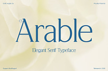 CS Arable – Elegant Serif Font