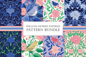 William Morris Patterns Pink & Blue