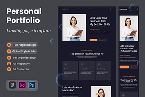 MadinaAmi - Portofolio Landing Page