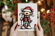 Christmas teddy bear clipart, an Illustration by Designworld (Thumbnail 6 of 6)