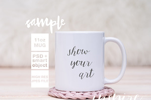 11oz Ceramic Mug Mockup PSD