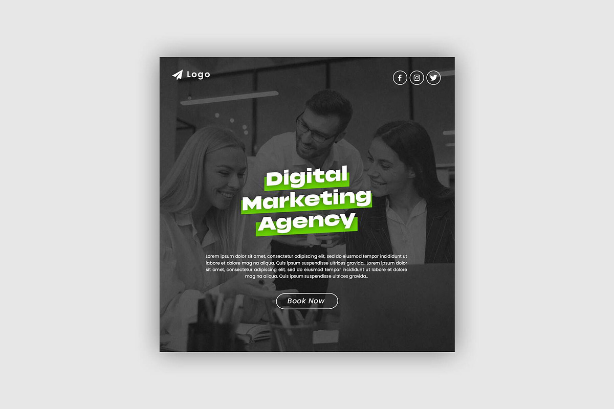 Marketing Agency Social Media Post, a Social Media Template by Saman Osama (Photo 2 of 2)