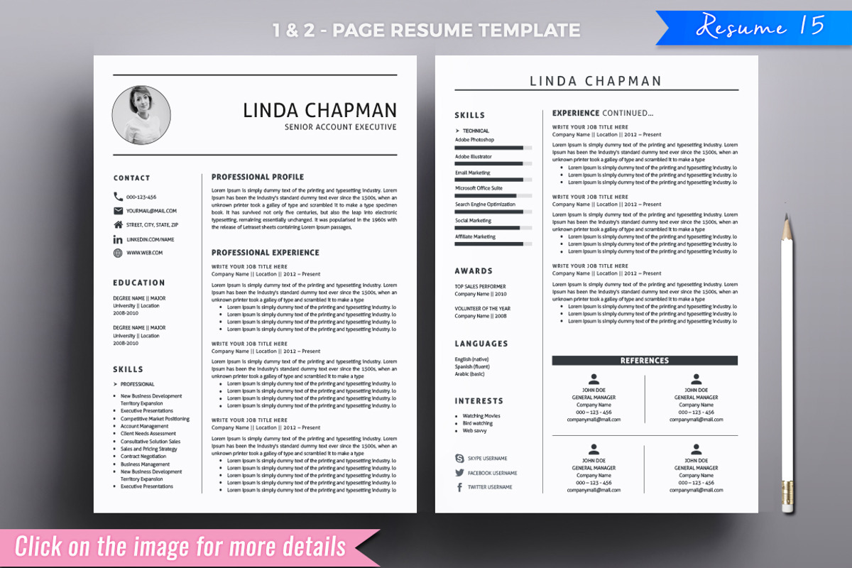 Resume/CV Mega Bundle, a Resume Template by A1RESUME (Photo 7 of 21)