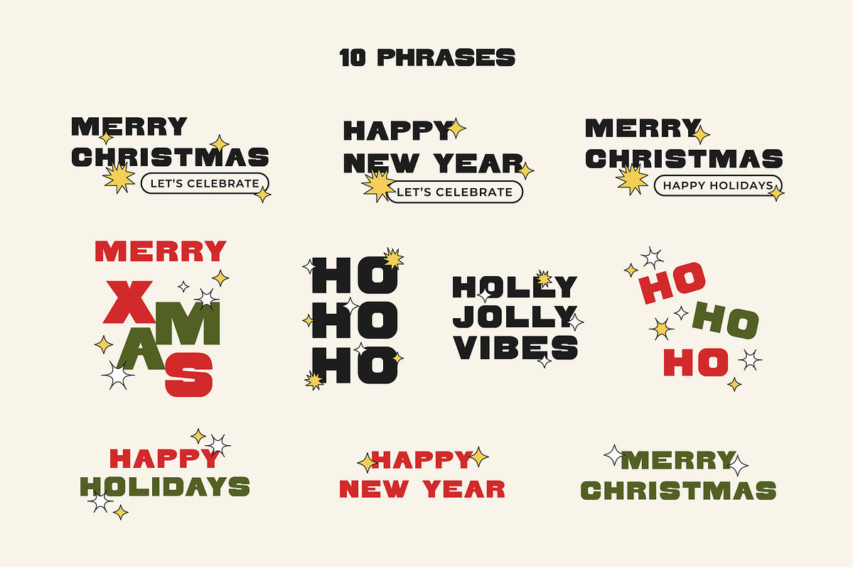 Retro Groovy Merry Christmas, an Object Graphic by semenova.sense (Photo 8 of 17)