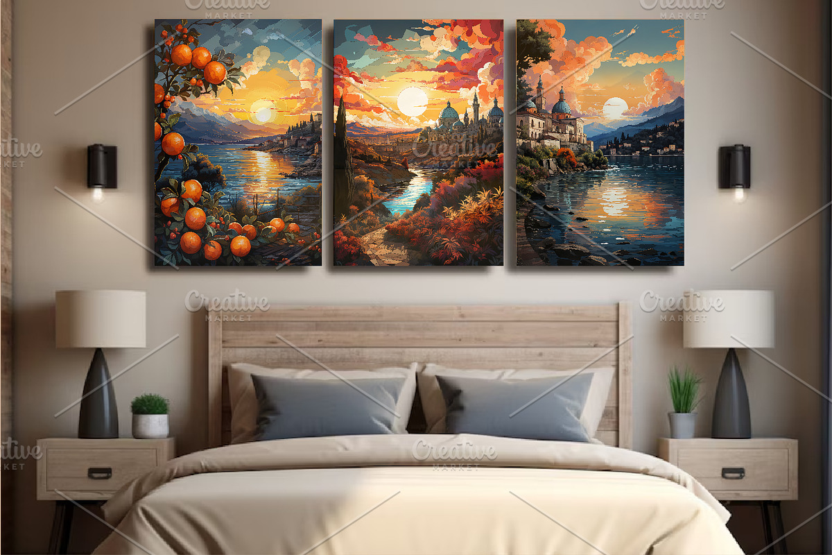 Landscape Painting Art 01. Wall Art., a Decorative Illustration by KENO Mascots (Photo 6 of 8)