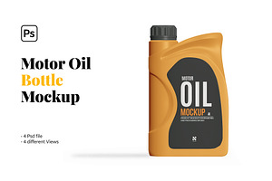 Motor Oil Bottle Mockup