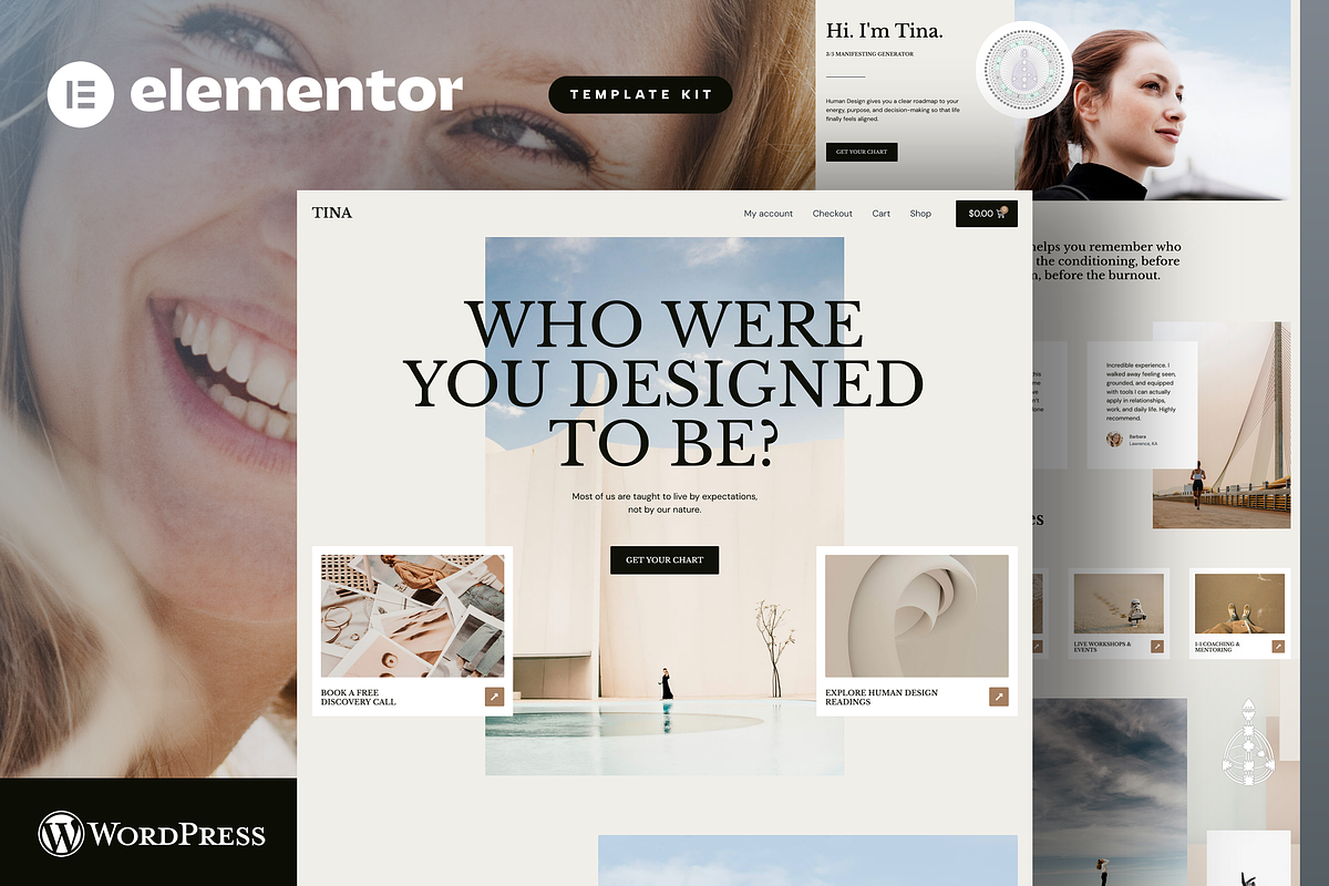 Human Design Website Template, a WordPress Template by Awakened Templates (Photo 1 of 6)