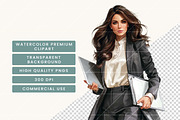 Watercolor Office Clipart Bundle, a Work Illustration by BusyDaydesign (Thumbnail 7 of 9)