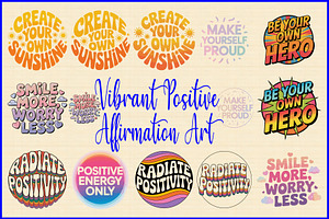 Vibrant Positive Affirmation Art, a Graphic by Gfx_Store