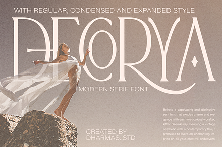 Decorya - 3 Font Modern, a Serif Font by Dharmas Studio