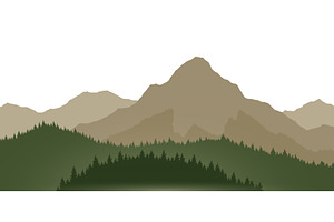 Foggy mountains landscape background, an Illustration by the8monkey