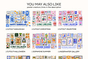 Vintage Whimsical Christmas Posters, an Object Graphic by ArtFM (Thumbnail 14 of 14)