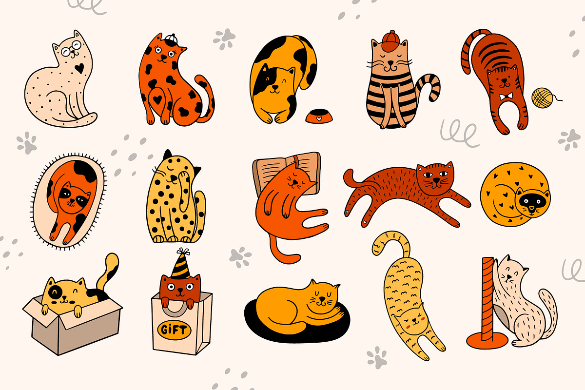 Cute cats and dogs!, an Animal Illustration by Alona Savchuk (Photo 2 of 12)