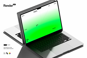 MacBook Mockup Set, a Mac Mockup by Renderteam