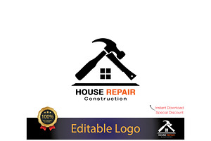 Custom Handyman Logo Template, a Branding & Logo Template by YUDesignStore