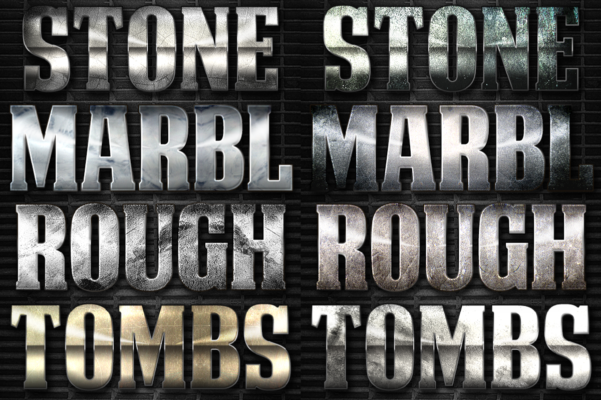 32 Extreme Stone Layer Styles 4, a Layer Style Add-On by DesignFathoms (Photo 2 of 2)