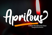 Aprilous, a Script Font by Akifatype. (Thumbnail 1 of 6)
