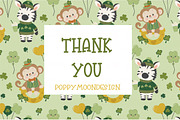 Shamrock safari set, an Animal Illustration by Poppymoondesign (Thumbnail 5 of 5)