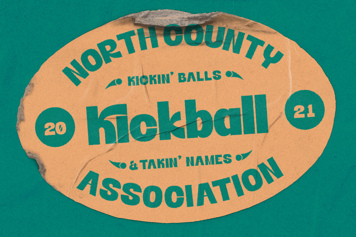 Kickball — Pseudo-Childish Sans, a Sans Serif Font by Mikey Weeks (Photo 3 of 4)