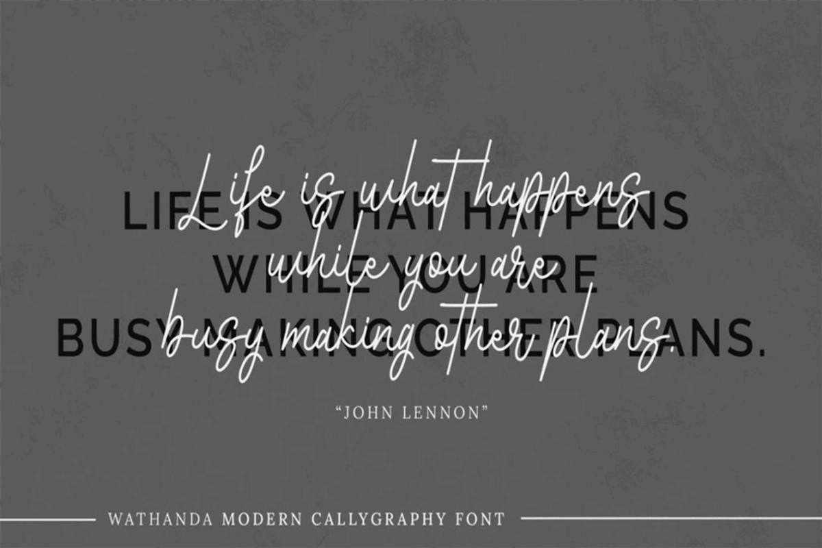 Wathenda Chic Calligraphy, a Script Font by Muwatta Studio (Photo 6 of 11)